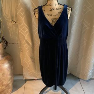Ab studio dark blue velvet formal dress